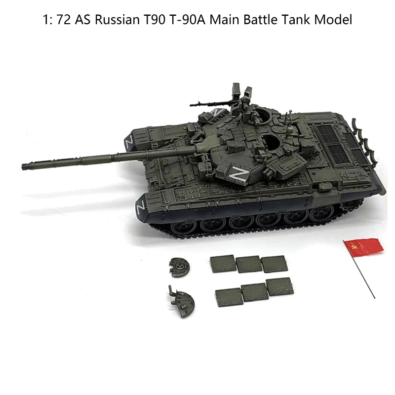 1: 72 Scale Model Russian T90 T-90A Main Battle Tank Finished Product Special Operations Armored Vehicle Collection Display Gift