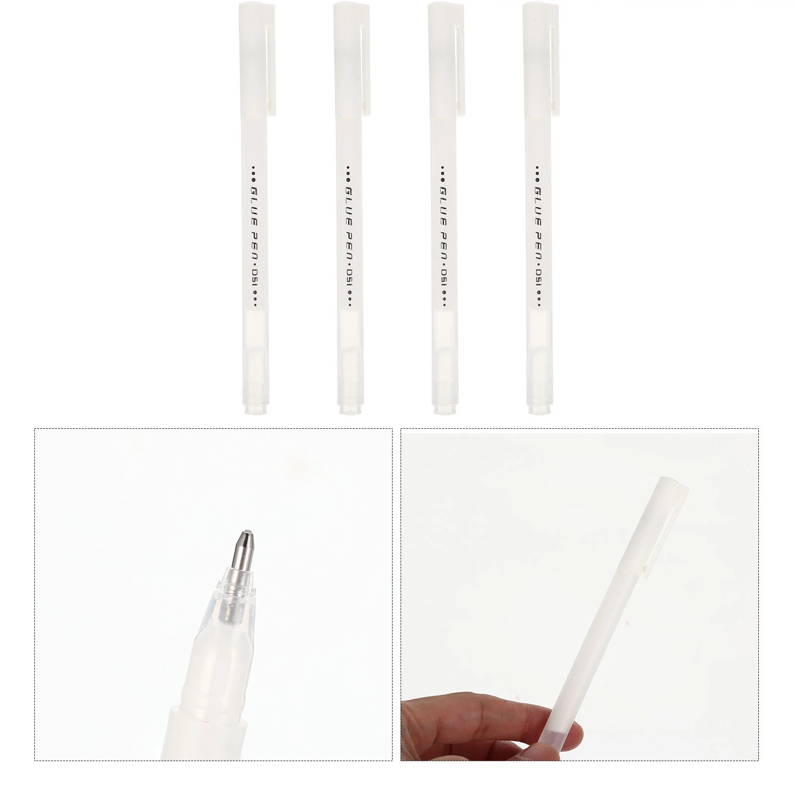 

4 Pcs Glue Stick Quick Dry Pen Hand Book Pens Account Craft Adhesives Handmade White Kids Crafts Tool Child