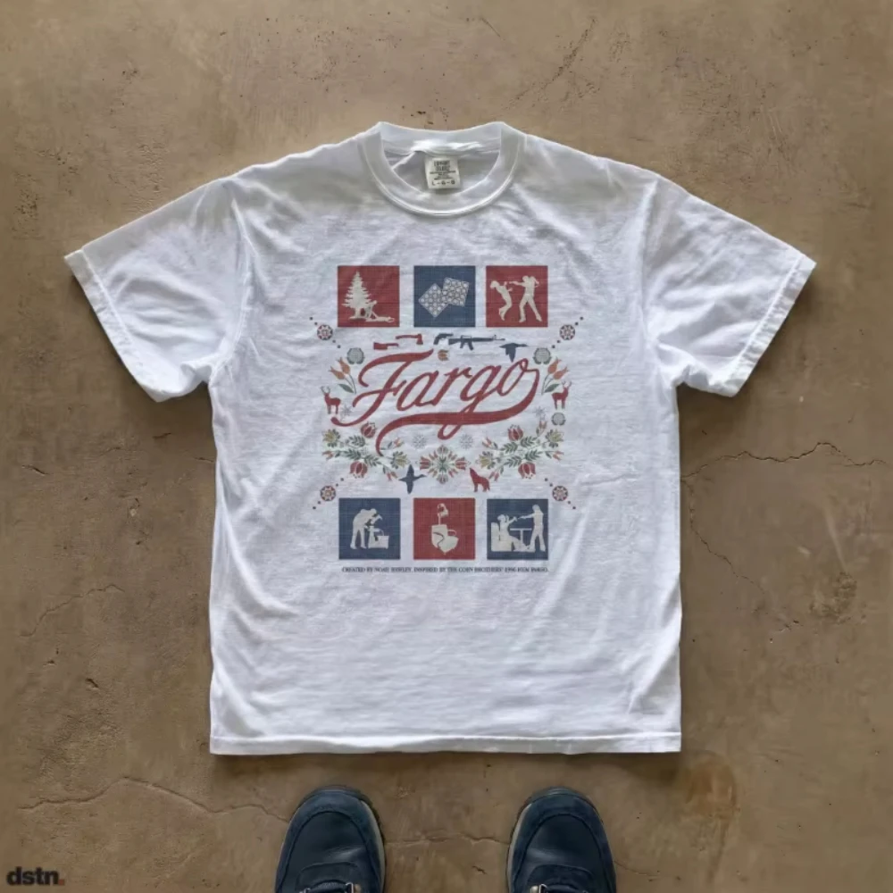 Camiseta de la serie Fargo TV, camiseta con logotipo de programa de televisión, camisetas gráficas de manga corta para hombre, camisetas de verano unisex para hombre