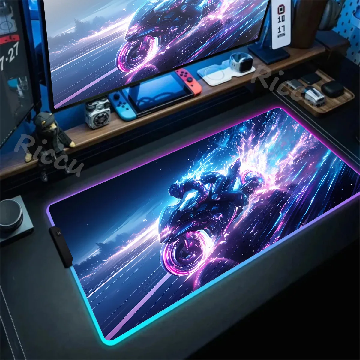 

Mouse Pad Rgb Cute Mech motorcycle Gamer Keyboard Mat LED Computer Mausepad Keyboards Accessories Gaming Desk Mat Mouse Carpet