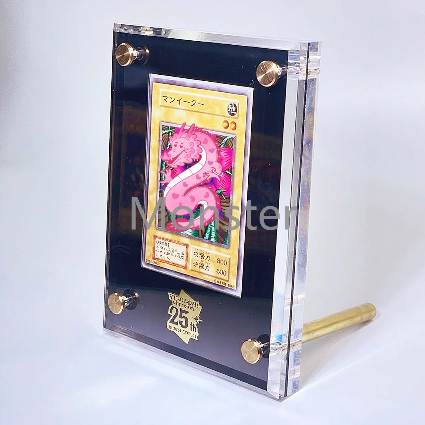 

Коллекция Yu Gi Oh на 25-летие, подставка для памятных карточек, темный волшебник, голубые глаза, карта белого дракона, кирпич, без карты