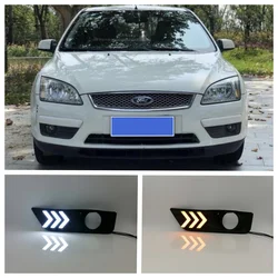포드 포커스 MK2 2005 2006 2007용 LED DRL 주간 주행등 방수 데이라이트 램프 다이나믹 방향지시등 키트 포함