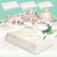 Thai Natural Latex Pillow for Neck Pain Orthopedic Cervical Support Ergonomic Design Comfortable Breathable Health Sleep Pillow