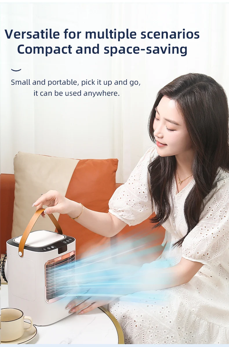 Humidification Refrigeration Small Fan Portable Mini Electric Cooling Fan 2nd Generation Negative Ion Desktop Fan Healthy Cool
