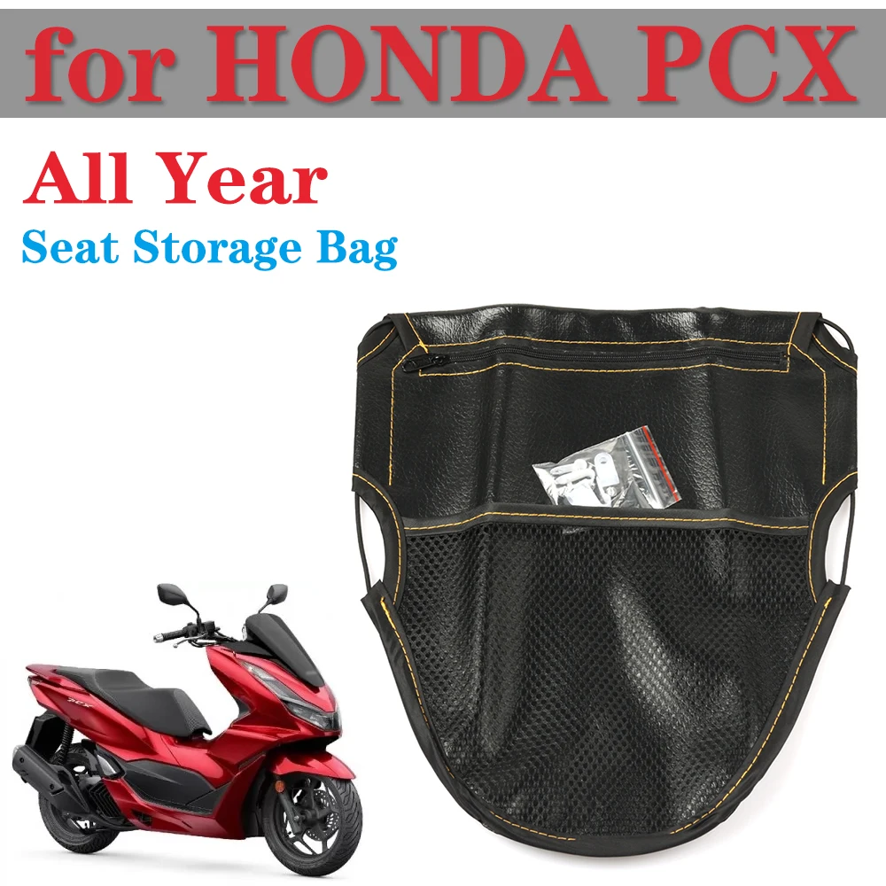 For HONDA PCX 125 150 160 PCX160 PCX125 Motorcycle Scooter Seat Bag Under Seat Organizer Document Small Object Storage Bag