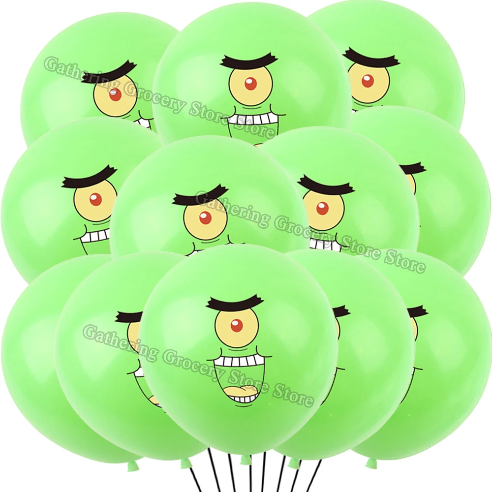 Spongebobed Anime Figure 12Pcs 12in Latex Ballon DIY Party Decoration Festivel Toy Gifts Baby Shower Kid Birthday Party Supplies