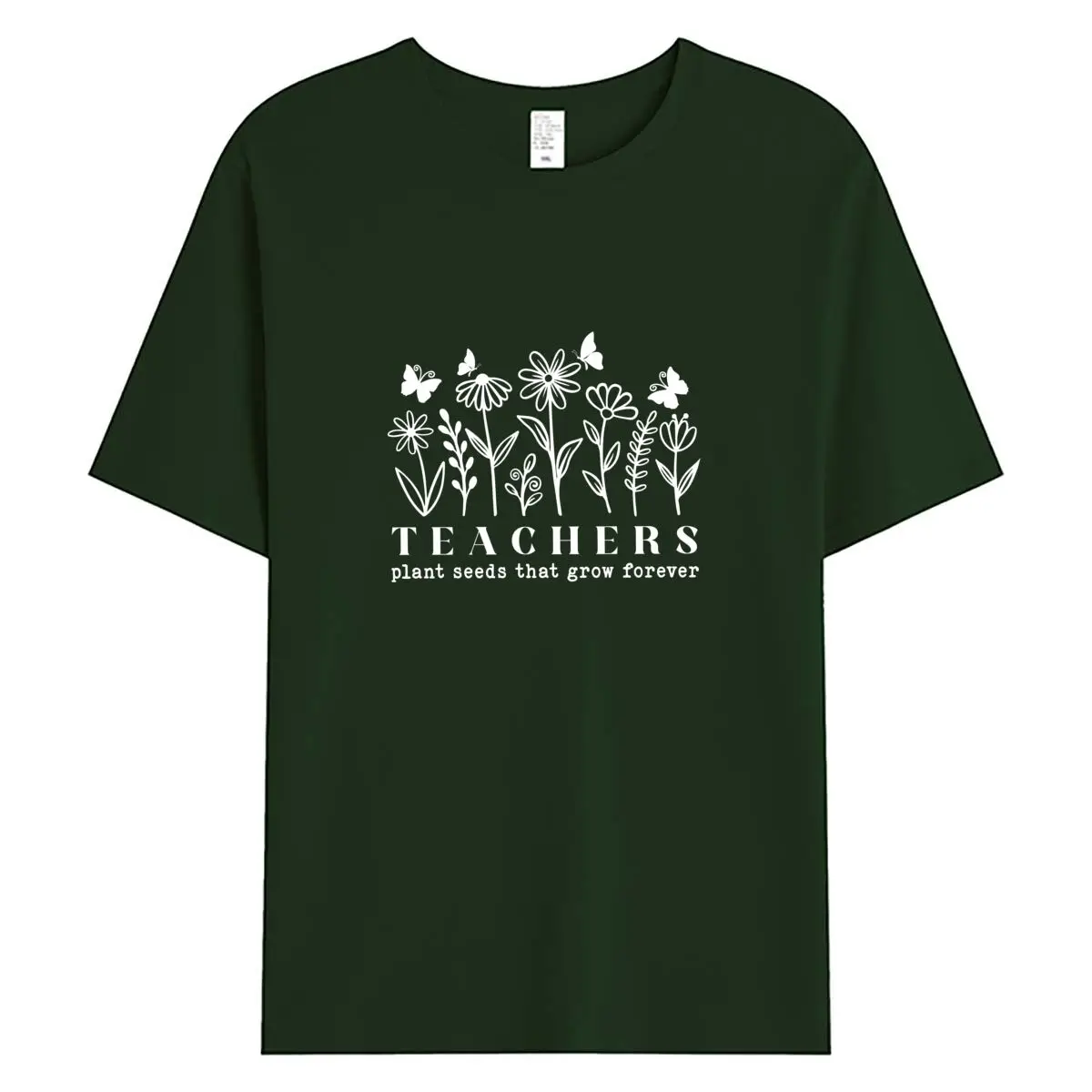 Women's Short Sleeve Cotton T-shirt Fasfon Graphic T Shirts Oversized Teacher Tee Tops Summer Female Tshirt Clothes