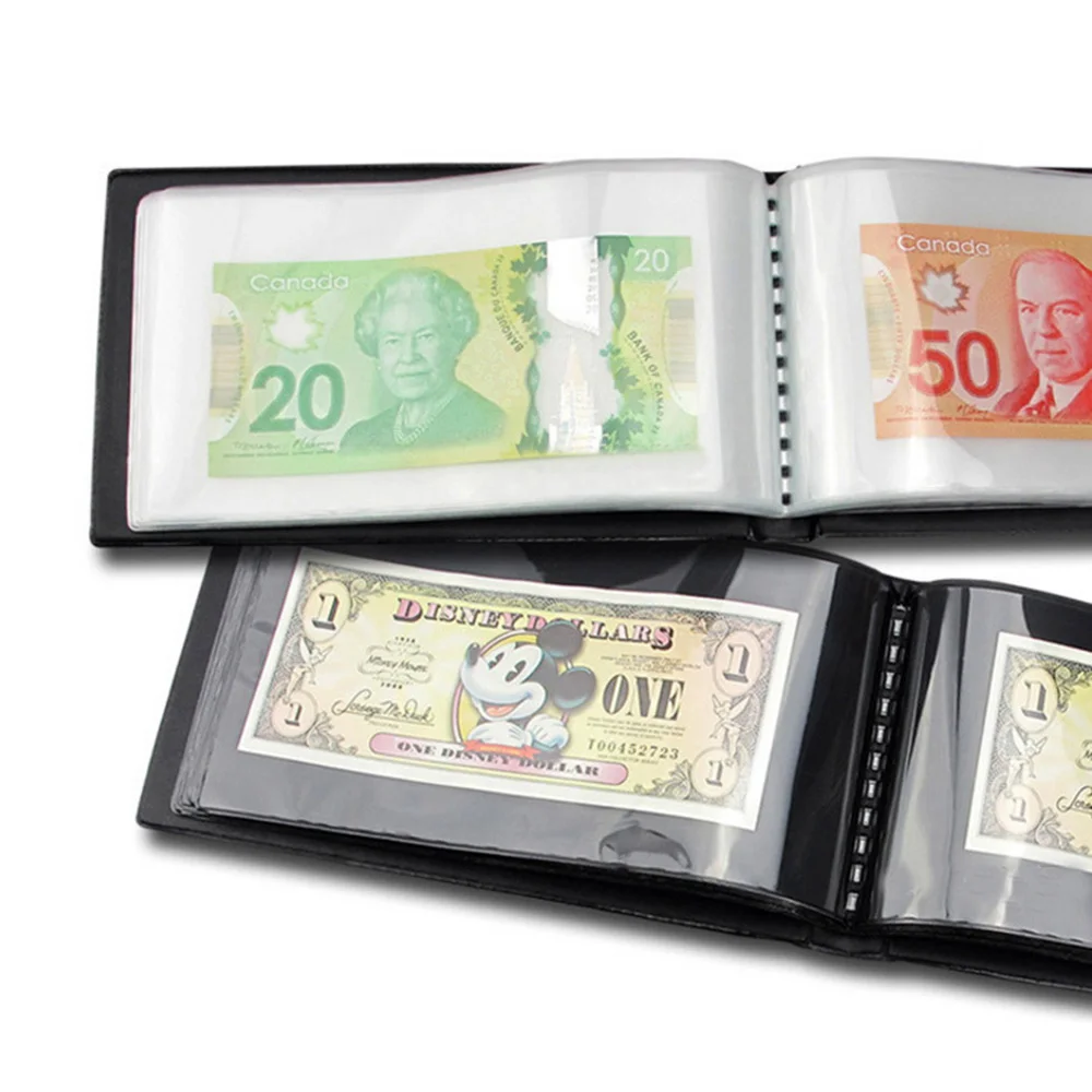 Pages Money Albums Can Open Banknote Storage Albums Paper Money Collection Protection Coins Display Container Organization