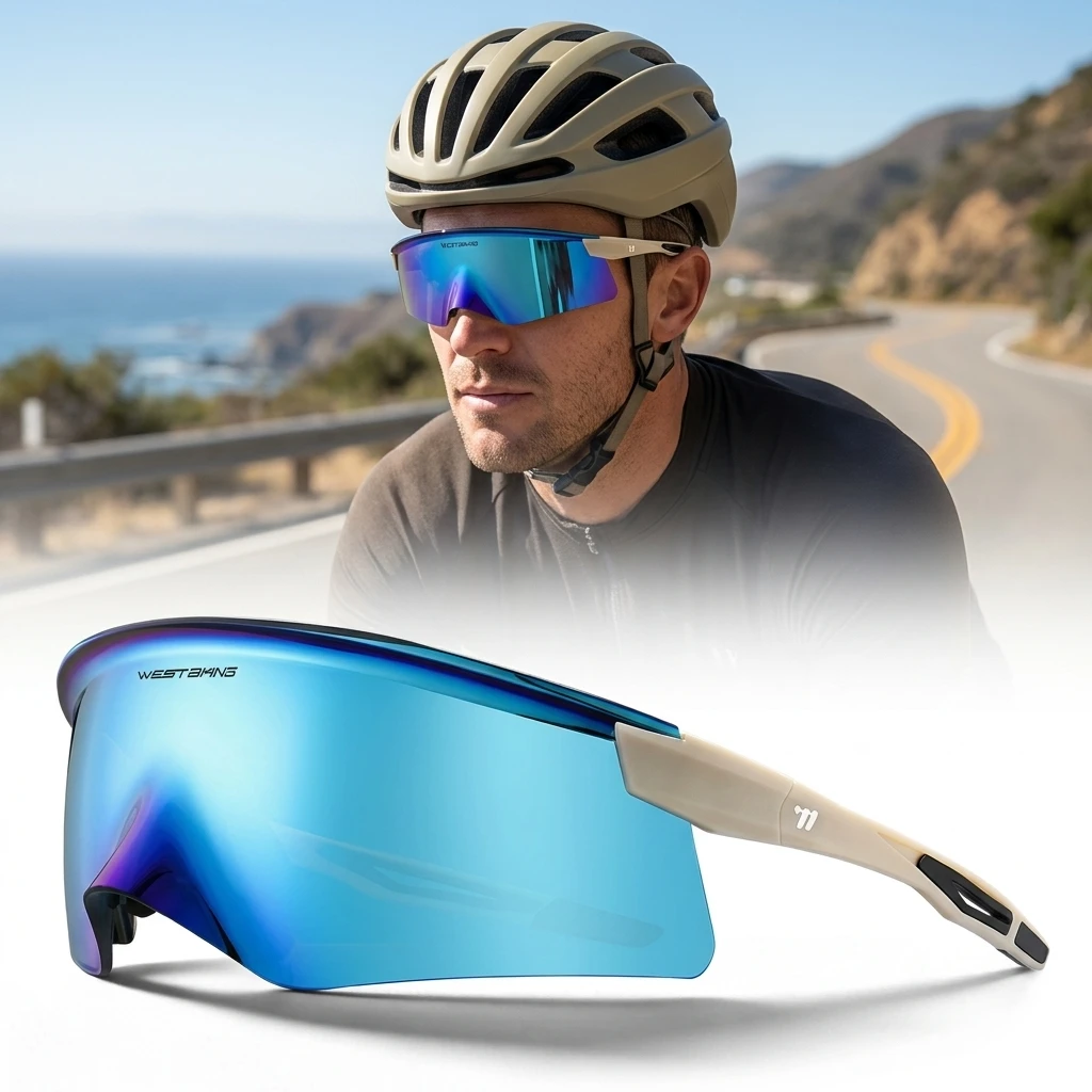 

Велоочки WEST BIKING Aero Beak Man, спортивные солнцезащитные очки для шоссейного и горного велосипеда, велосипедные очки TR90, спортивные очки для езды на велосипеде.
