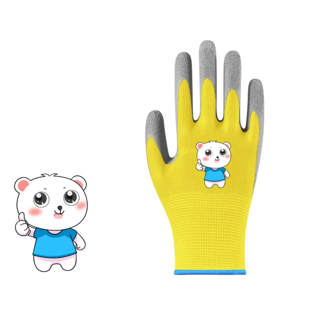 Latex Coated Kids Garden Gloves Breathable Soft Lining Garden Work Gloves Waterproof Non-Slip Outdoor Play Gloves Garden Work