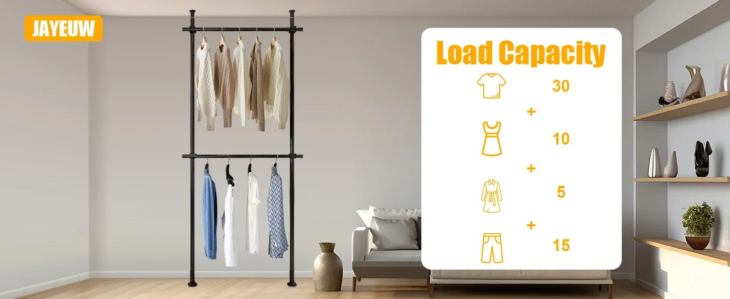 2 Tier Adjustable Cloth Rack