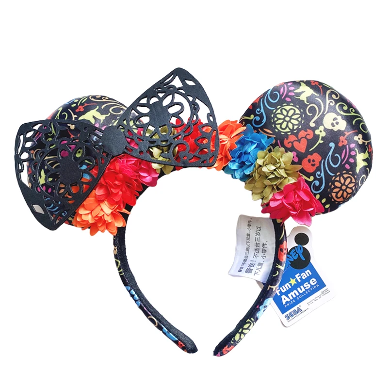 Disney Mickey Mouse Ears Headband Easter Eggs Hair Hoop Cosplay Hairband Disneyland Sequin Girl Big Bow Headband Decorate