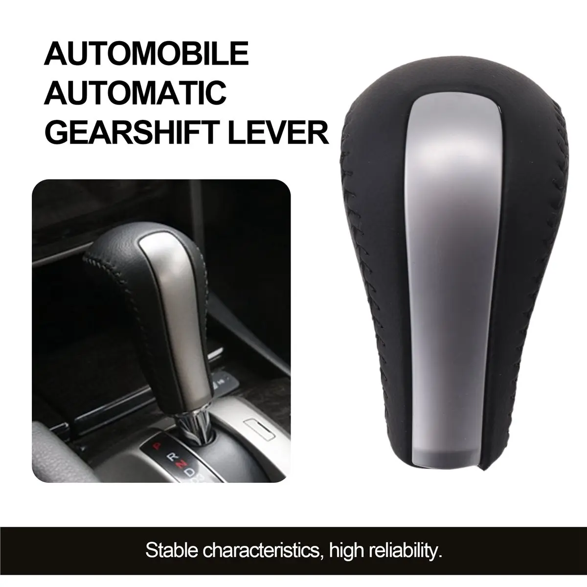 #95P Gear Shift Stick Knob Shifter Head for Honda Accord 2010 2011 2012,Gear Shift Knob,(PU leather+plastic)
