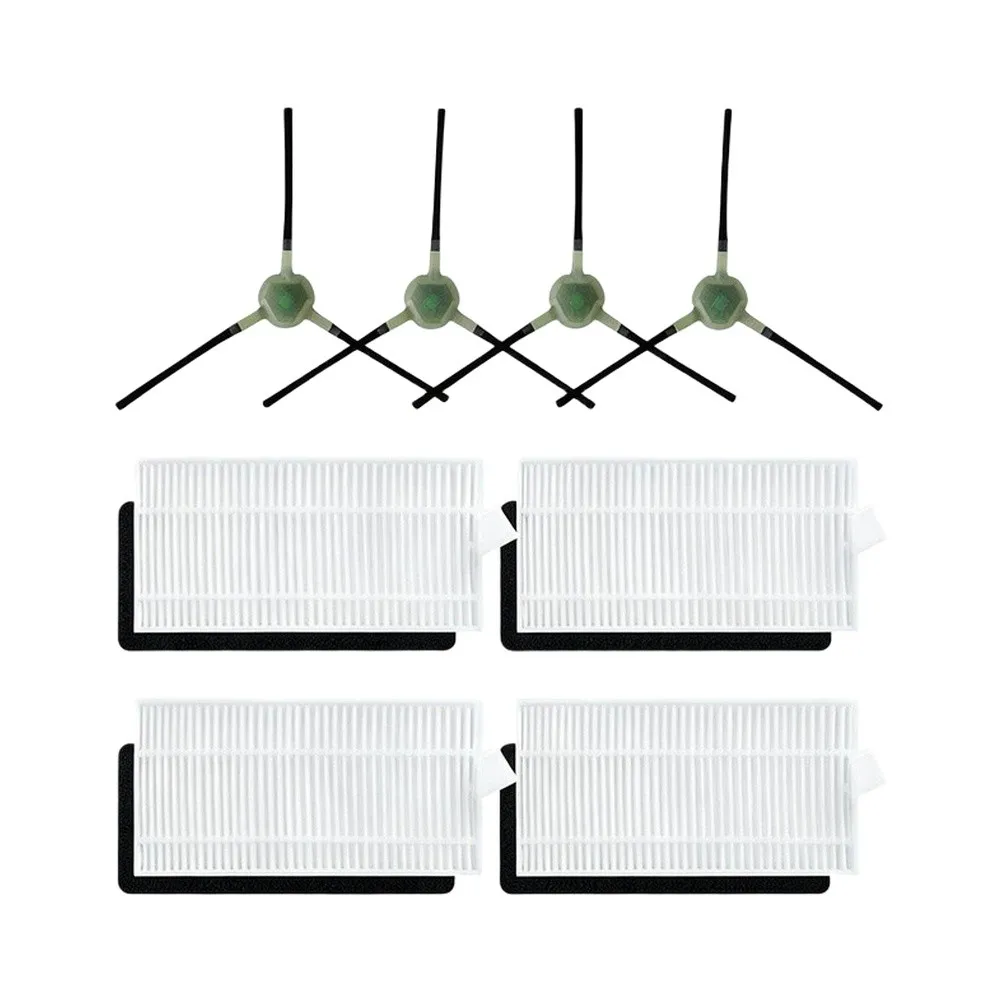 For Neatsvor For S700 For Pro Robot Vacuum Side Brush HEPA Filter Kit Gray White Nylon Plastic Replacement Parts Easy Install