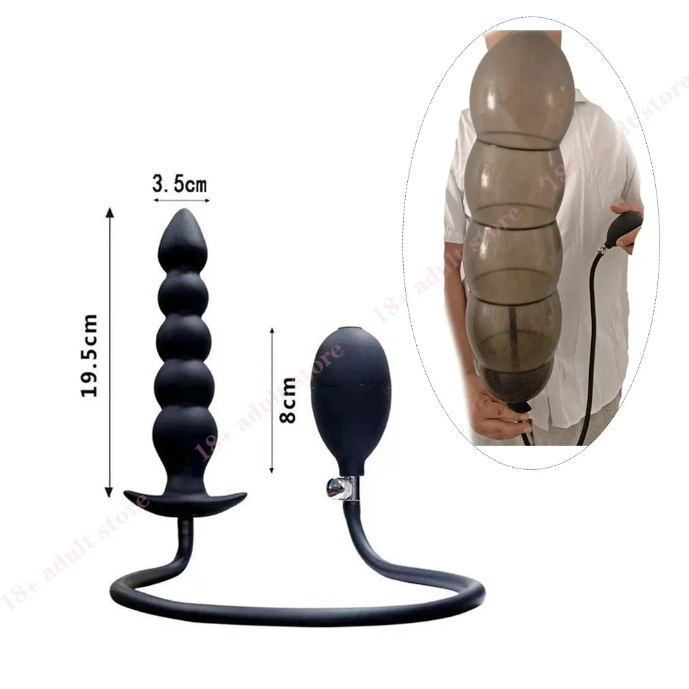 Inflatable Anal Plug Anal Speculum Expander Dilator Silicone Vagina Huge Butt Plug Prostate Massager Anus Sex Toys For Women Men