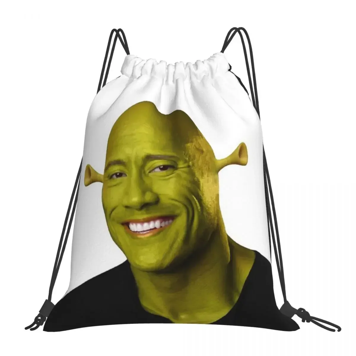 Shrek Backpacks Multi-function Portable Drawstring Bags Drawstring Bundle Pocket Sports Bag BookBag For Man Woman Students