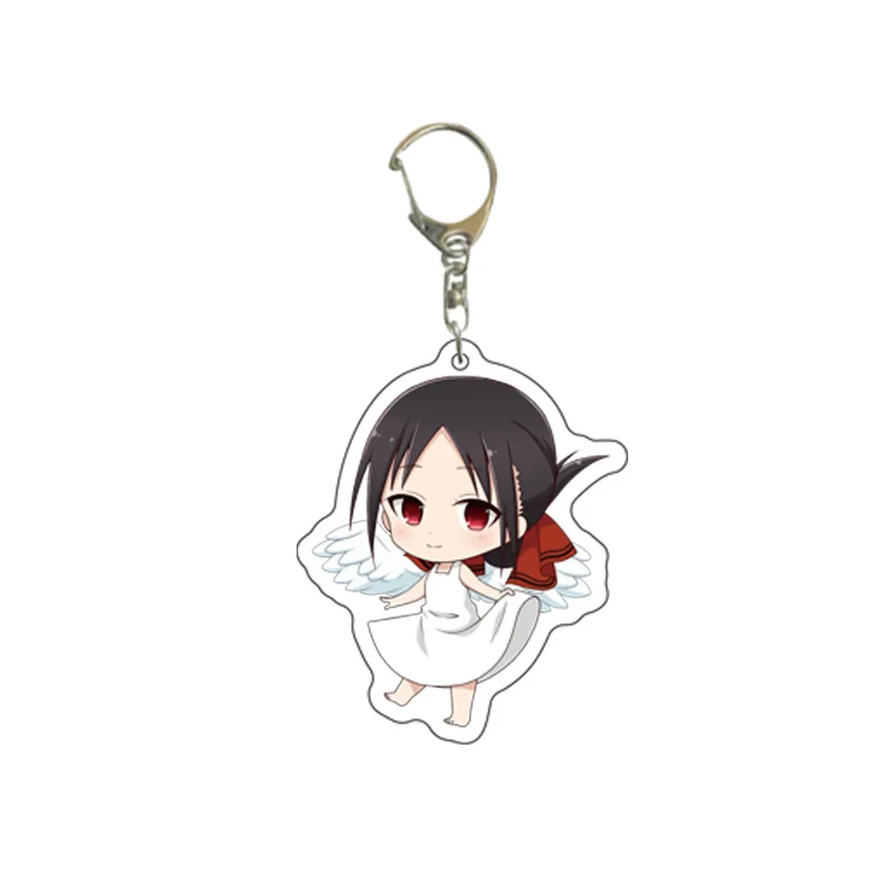 Anime Figure Shinomiya Kaguya Shirogane Miyuk Fujiwara Chika Key Ring Acrylic Key Chain Model Plate Anime Peripheral Pendant