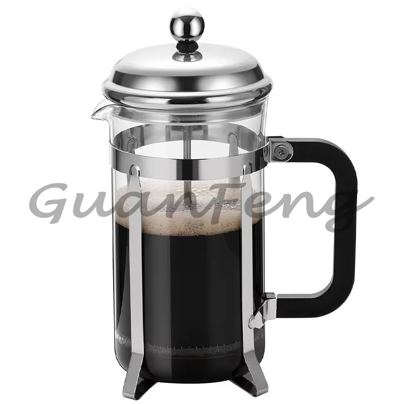Best Sellers Custom Home Tea Coffee Pot Borosilicate Glass French Filter Press