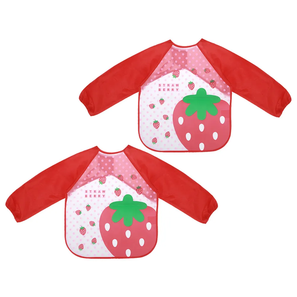 

2 шт. детских фартуков с мультяшным принтом, водонепроницаемые, с длинными рукавами, идеально подходят для рисования, живописи, приготовления пищи, многоразовые и удобные в использовании.