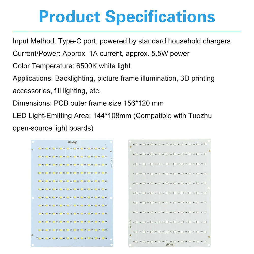 5V 110/120 LED Kralen Reliëf Backlight Panel Helderheid Verstelbare LED Light Board Kit voor DIY Verlichtingsprojecten