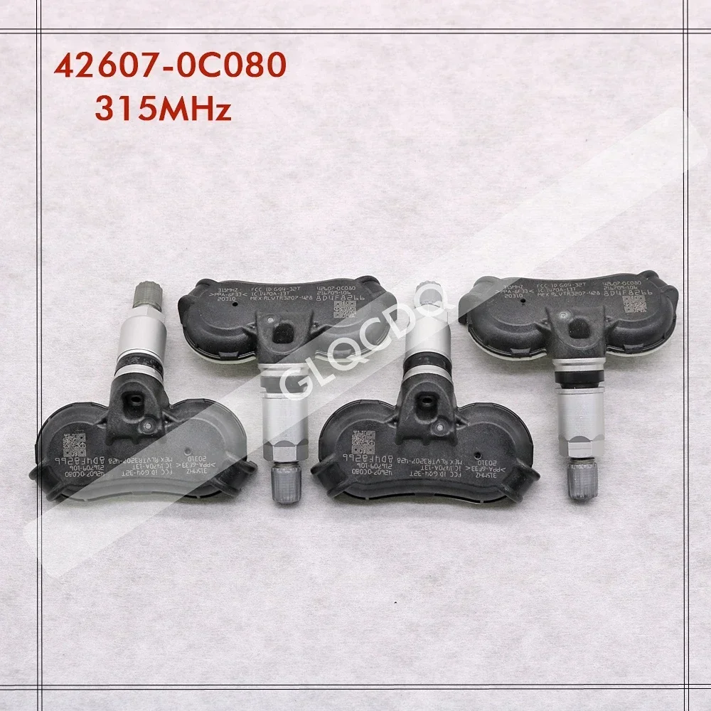 

4X TYRE PRESSURE SENSOR FOR 2008-2018 TOYOTA SEQUOIA 315MHz TIRE PRESSURE SENSOR TPMS SENSOR 42607-0C080 42607-0C030 42607-0C040