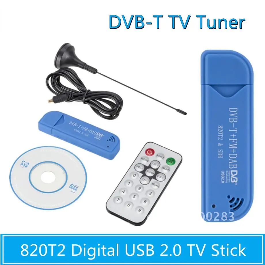 PzzPss TV stick Mini Portable Digital Receiver USB 2.0 Software Radio DVB-T R820T2 SDR Digital TV Receiver Stick TV accessorie