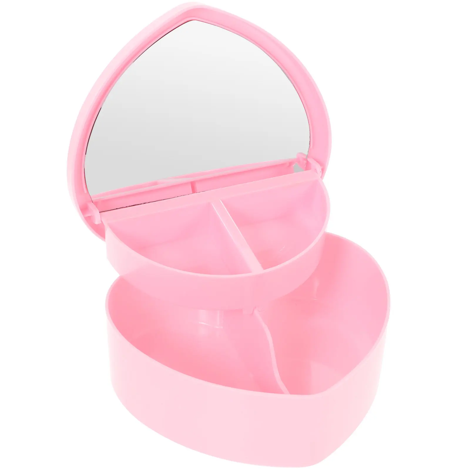 1Pcs Jewelry Storage Case Pink Plastic Creative Bracelet Box with Grid Design for Necklaces Headdress DIY Decoration