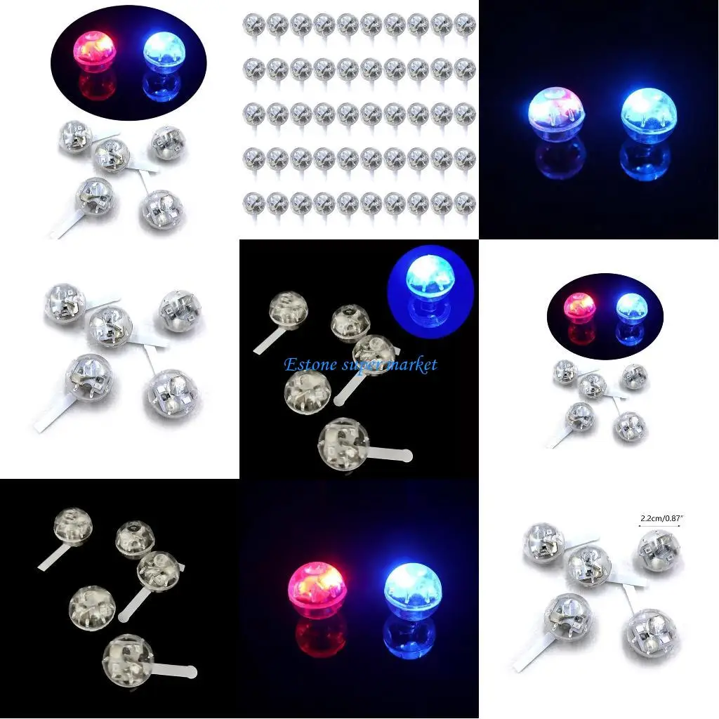 

090B мигающие светодиодные шаровые фонари, 50 объемных игрушечных сменных ламп, светящийся свет, садовая безделушка, домашний