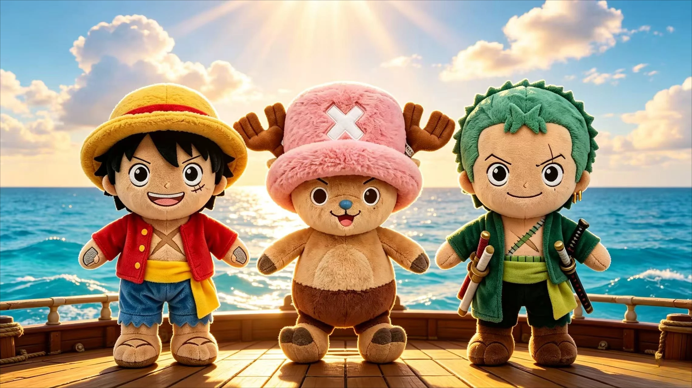 Суперновинка! Плюшевая игрушка-кукла Луффи из One Piece (один экземпляр)