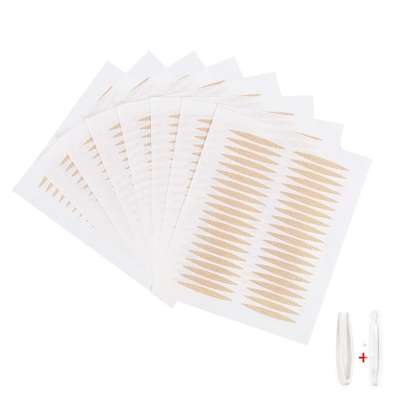 여성 보이지 않는 이중 눈꺼풀 스티커 자연 눈 리프트 메쉬 레이스 투명 보이지 않는 자체 접착 눈꺼풀 테이프 스티커