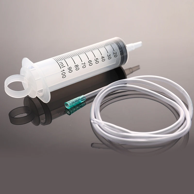 

1pcs 100ml Large Capacity Syringe Reusable Pump Measuring With 1m Tube Feeding