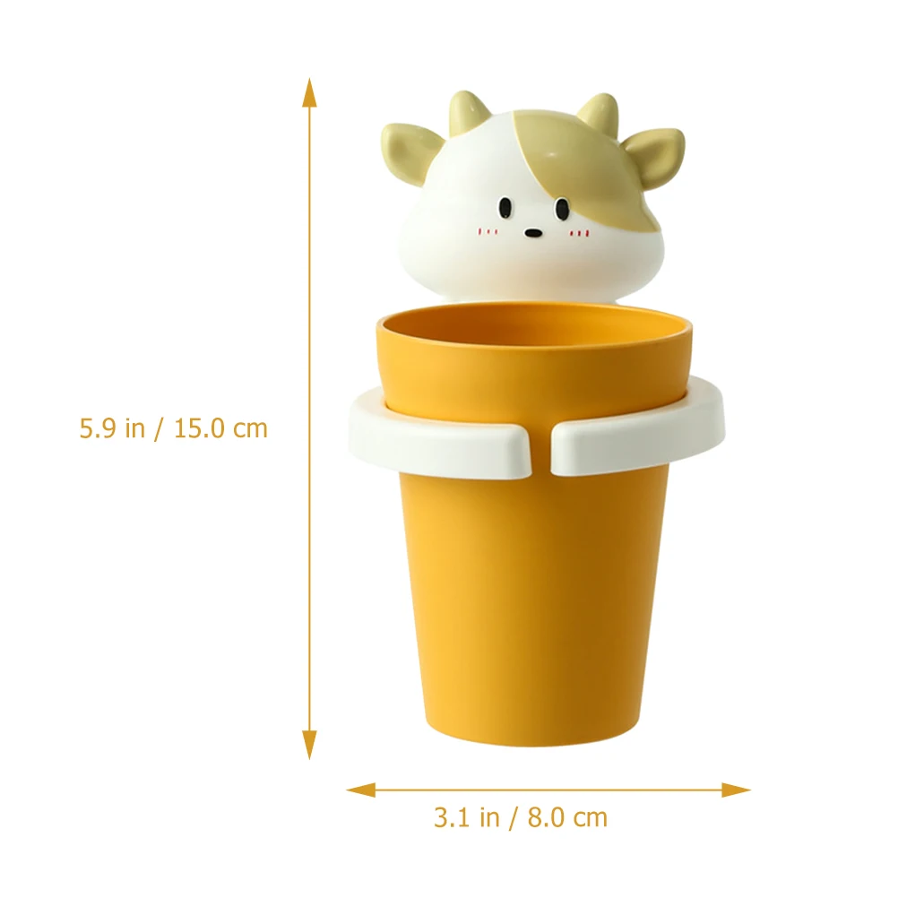 

Cartoon Mouthwash Cup Cow Gargle Cups Toothbrush Holder Kids Mug PP Safe Storage Smooth Edges No Hurt Adorable Design