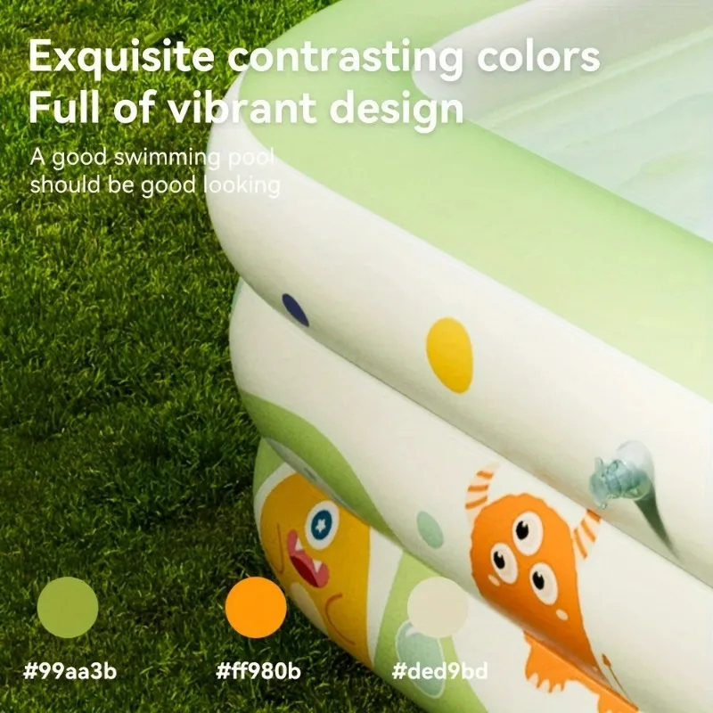 휴대용 대형 풍선 만화 괴물 수영장, 성인과 청소년을 위한 뒷마당 여름 재미에 완벽한 공간 절약형