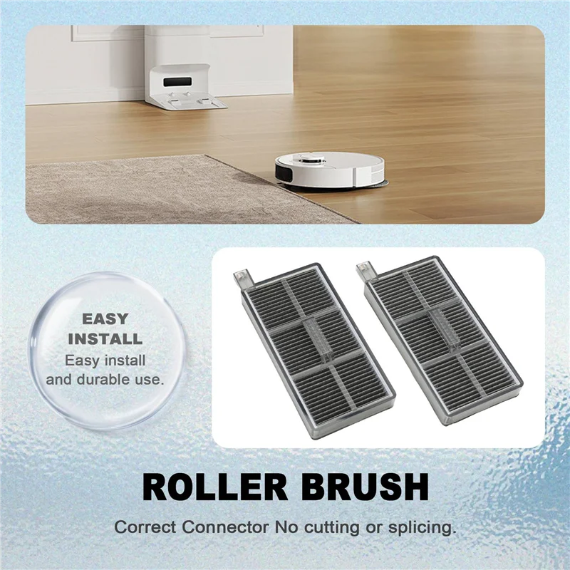 TCF-Per Dreame Aqua10 Ultra RAK70 Kit di pulizia, panno per scopa, spazzola laterale, spazzola a rullo, spazzola principale, filtro, filtro HEPA