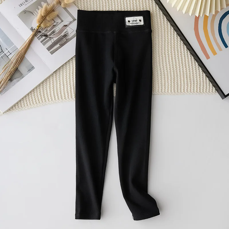 

Мягкие хлопковые леггинсы для девочек: тонкие, эластичные, базовые штаны для малышей и детей, для игр, весенне-осеннего сезона, повседневная детская одежда