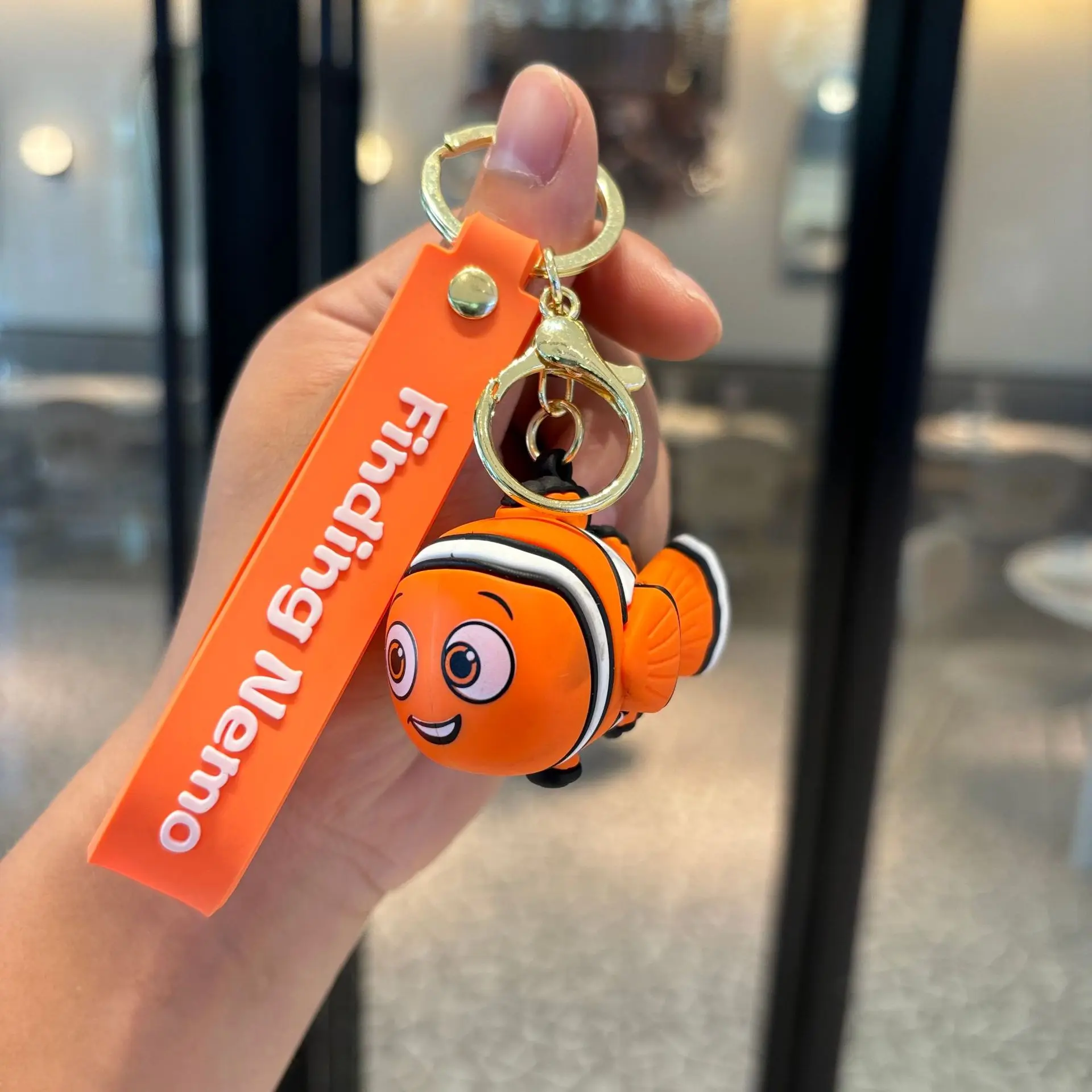 Disney Cartoon Keychain Toy Finding Nemo Dory Nemo Double Sided Keyring Kawaii Animal Doll Decor Pendant Accessories Xmas Gift