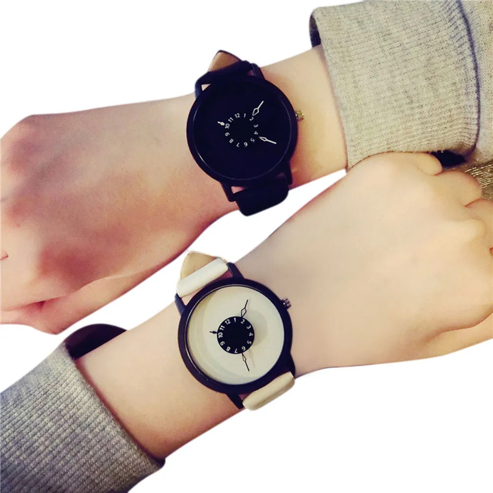 Minimalist Women\'s Watch Black and White Neutral Style Fashion Watch Elegant Women Watch Atmosphere Quartz Watch 2024