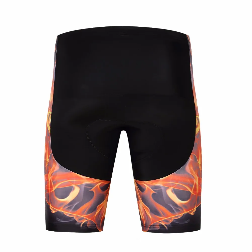 Breathable Fabric with Flame Pattern Quick Dry Men Bicycle Cycling Sport Shorts Provide Customized/Wholesale Service