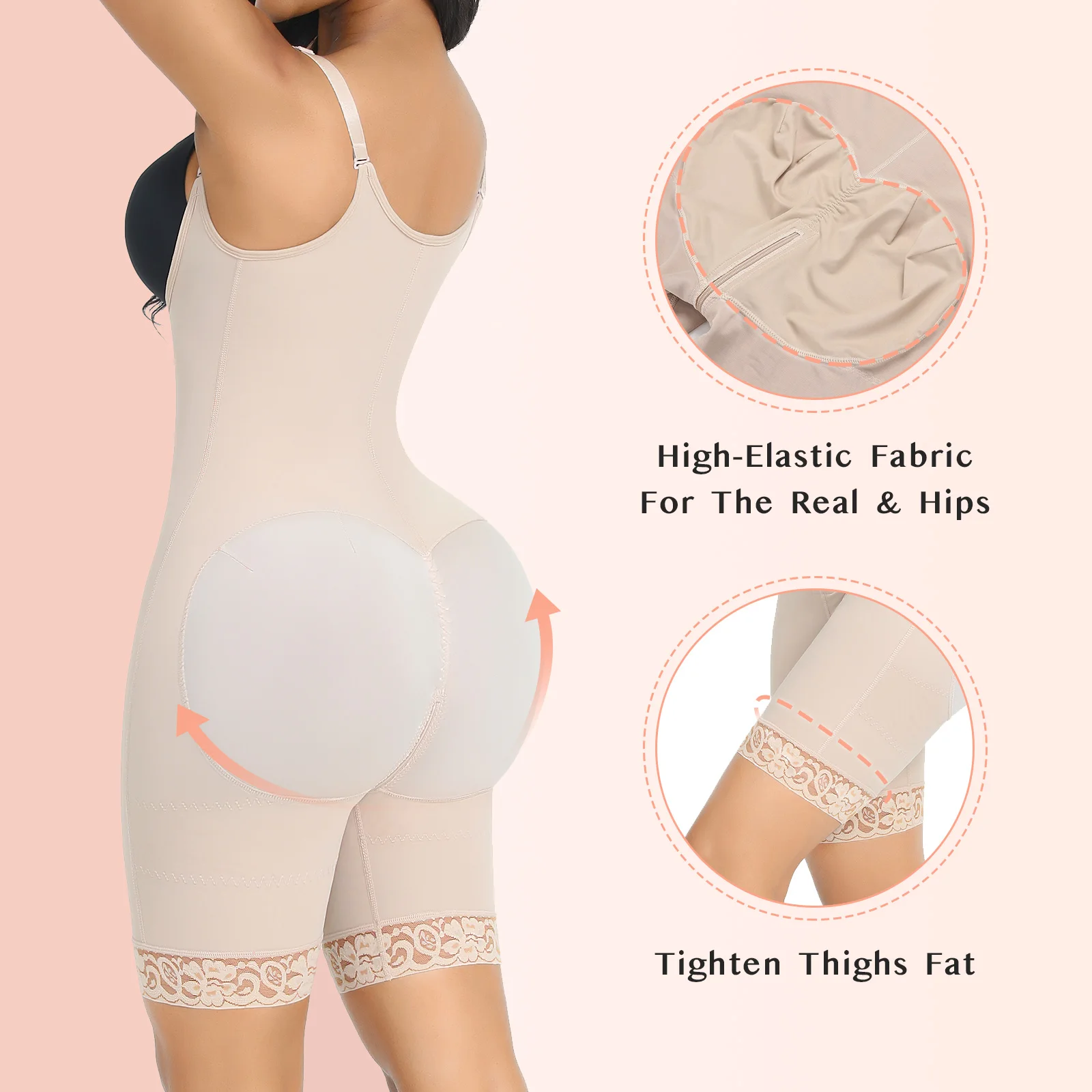 Shaper Colombianas Detachable Straps Full Body Shaper Tummy Slimming Postpartum Stage 3 Girdle Push Up Butt Lifter Shapewear