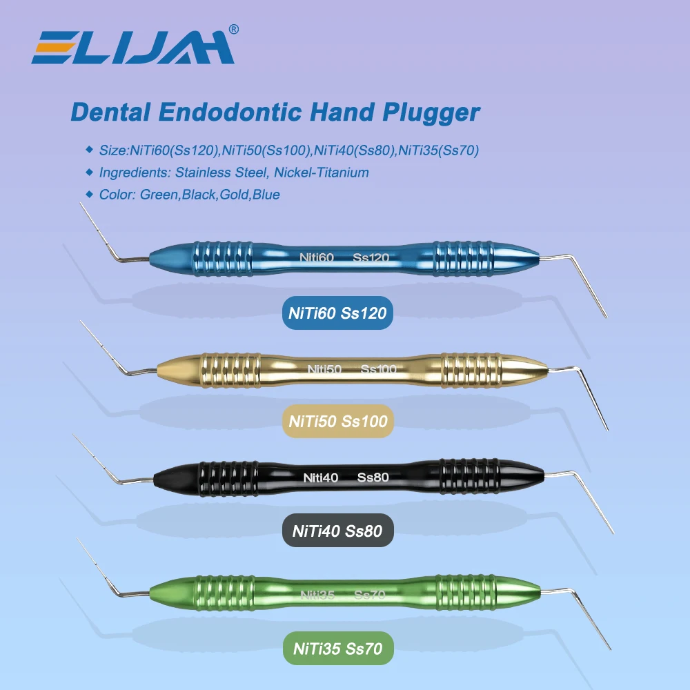 ELIJAH 치과 용 수직 콘덴서 Obturation Plugger for Root Canal Gutta Percha 필러 구강 근관 치과 Endodontic Tools