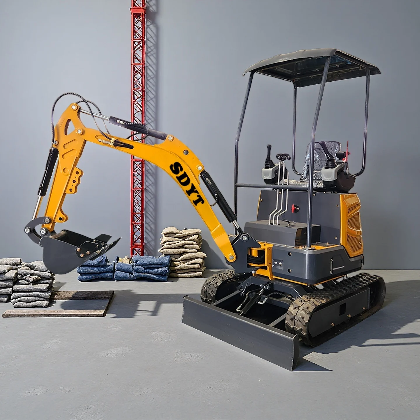 يمكن تخصيص الحفارات الصغيرة عالية الجودة 1 طن حفار صغير وحفارات زاحفة يتم توصيلها مجانًا