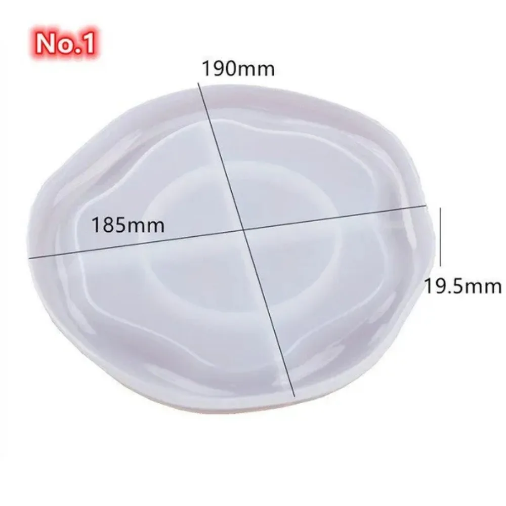 1pc Diy resin drop adhesive irregular cloud tray tea cup pad jewelry tray gypsum mirror surface silicone mold