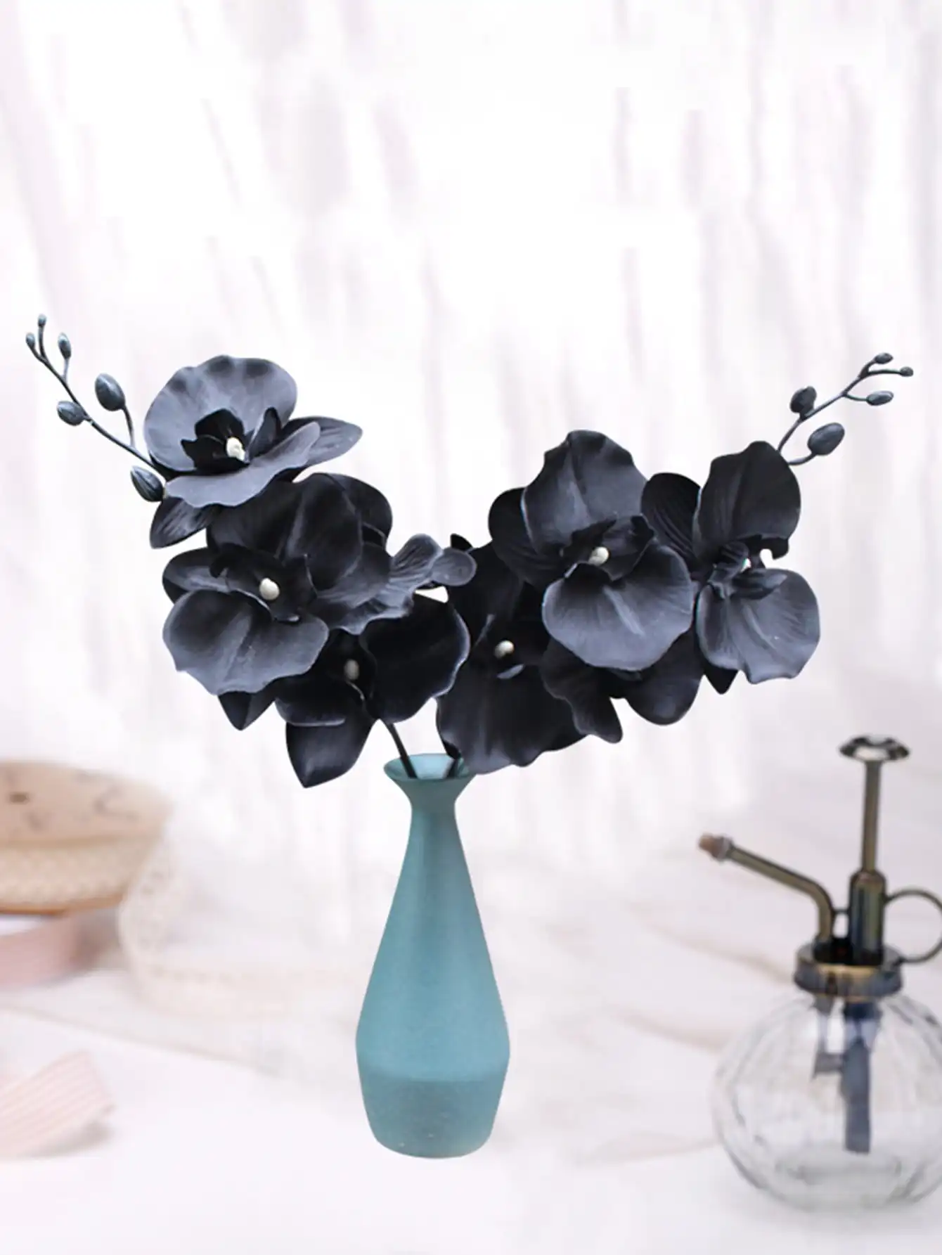 1pc Black Butterfly Orchid String Simulation Plant Dancing Orchid Silk Cloth Simulation Flower Artificial Flower Home Decoration