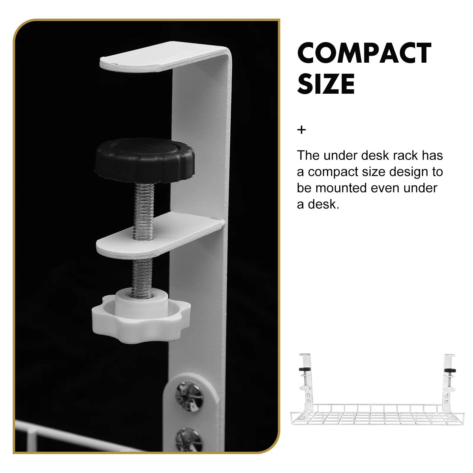 

Wire Storage Rack Management Tray Cord Kit Desk Under The Table Cable Steel Desktop Organizer