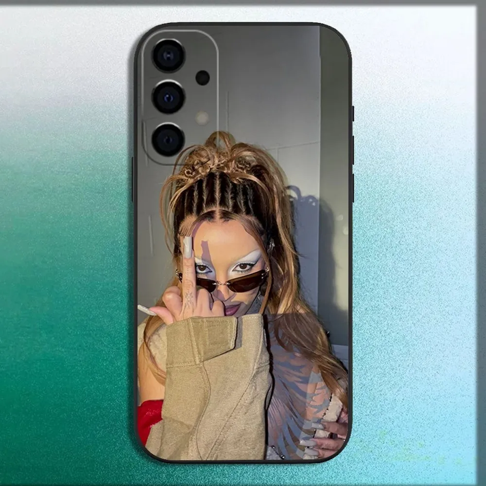 Singer D-Doja Cat Phone Case For Samsung Galaxy A13,A21s,A22,A31,A32,A52,A53,A71,A80,A91 Soft Black Cover