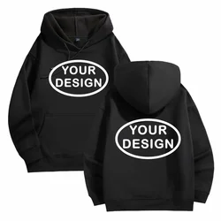 Sudaderas con capucha con estampado personalizado para hombres y mujeres, jerséis de manga larga holgados e informales a la moda, camisas deportivas de calle con logotipo bordado