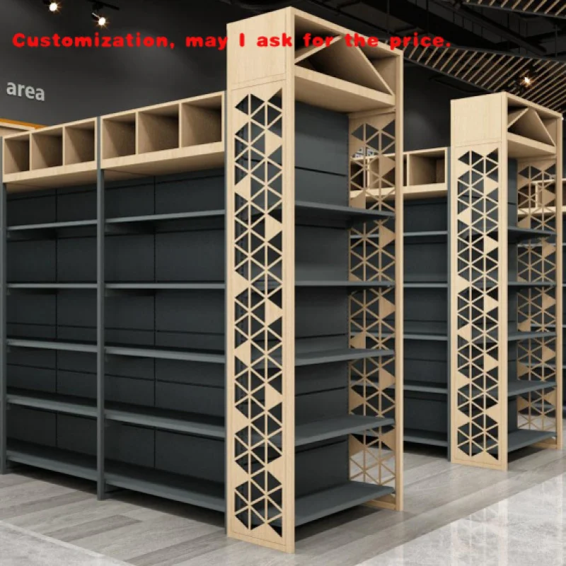 

На заказ. Индивидуальные металлические и деревянные стеллажи для розничной торговли магазином продуктов. Хорошая цена. Стеллажи для гондолы. Полки для супермаркетов. Sa.