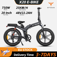 ENGWE X20 Folding E-bike 750W Motor 48V22.2AH Lithium Battery Electric Bicycle 20 Inch Snow Tire City commuting Ebike