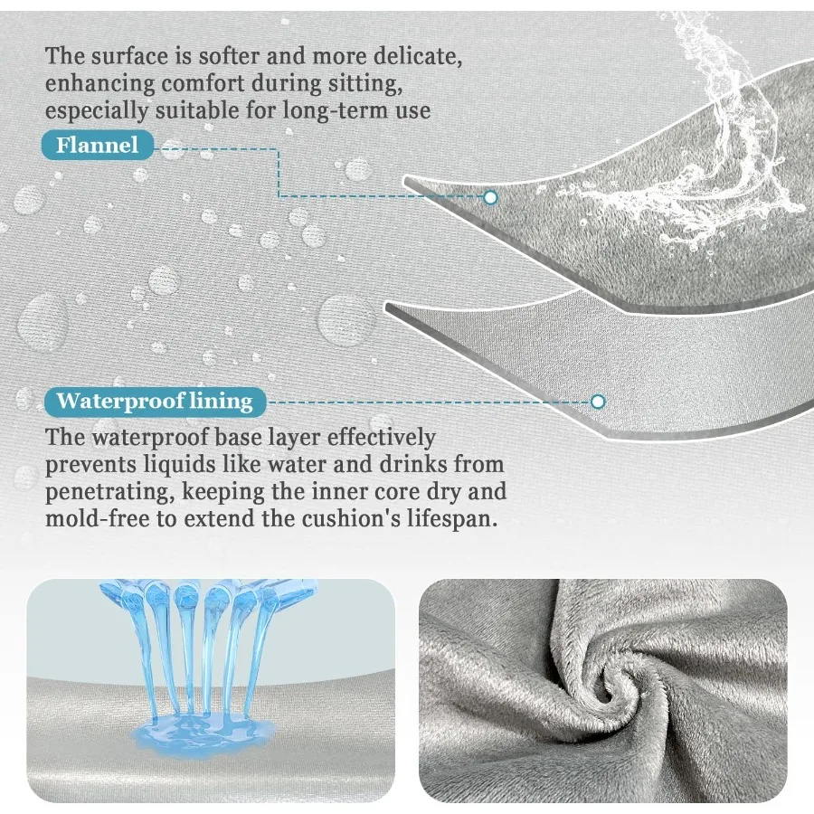 UShaped espuma ciática alívio da dor fronha para cadeira de escritório cadeira de mesa assento de carro capa de almofada de flanela à prova dwaterproof água com tailbon