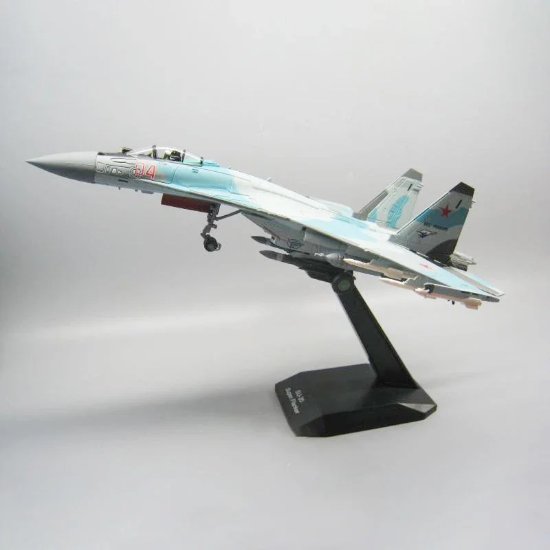 1/100 Scale SU35 Super Flanker Military Model Toy SU-35 Heavy Fighter Russia Army Air Force Diecast Metal Plane Model Toy